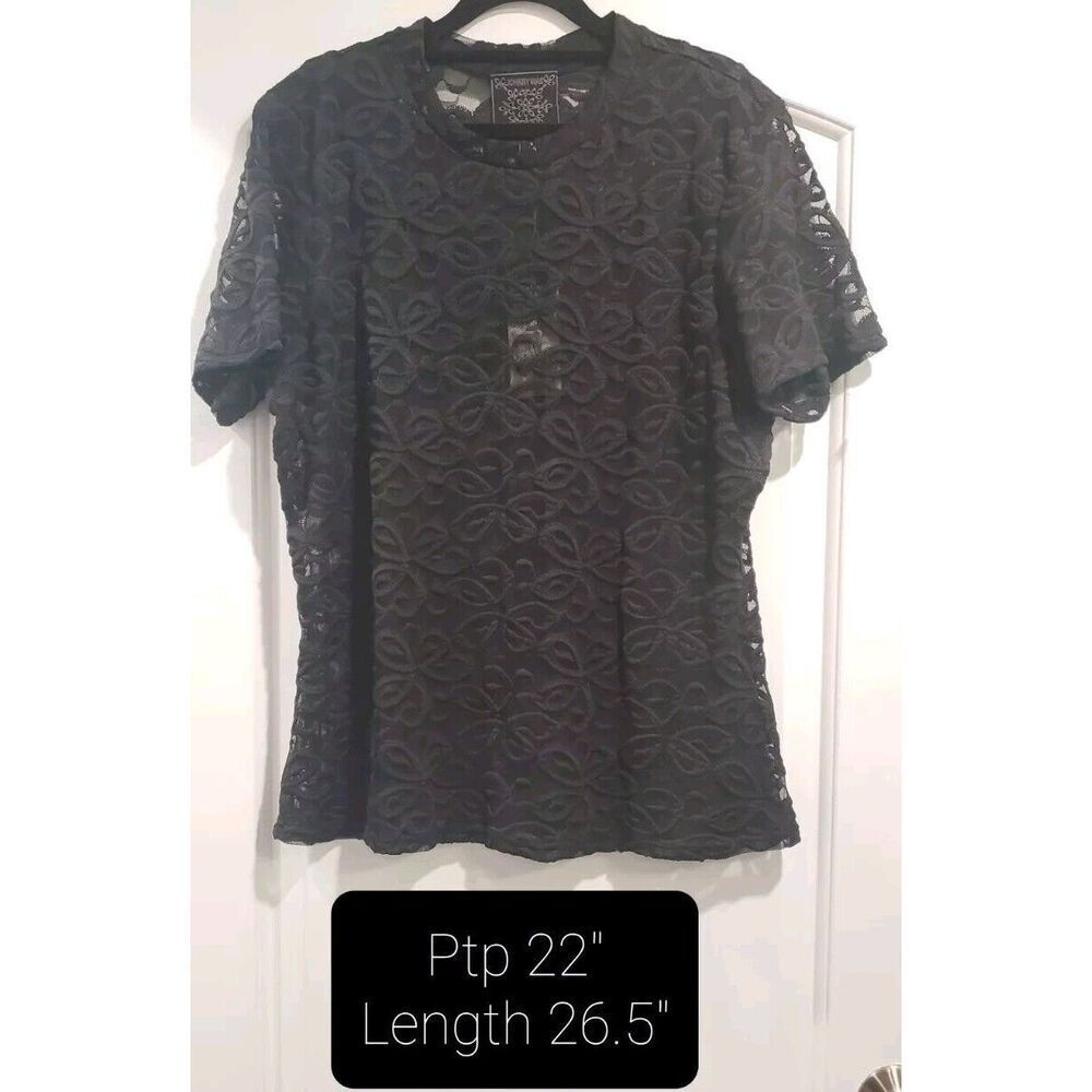 Johnny Was NWT Astrid Floral Embroidered Top, Black MSRP $150, Size X-Large - Picture 2 of 12